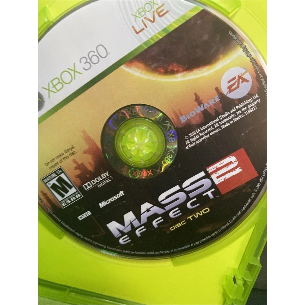 Mass Effect 2 (Microsoft Xbox 360, 2010) Pre-Owned Complete With Both Discs